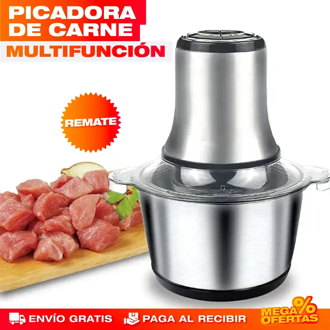 Molino Picador Eléctrico de Acero Inoxidable 2L
